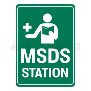Indicator de perete pentru stație MSDS / SDS, verde