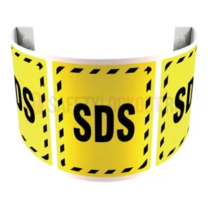 Indicator de perete pentru fișe tehnice MSDS/SDS, galben