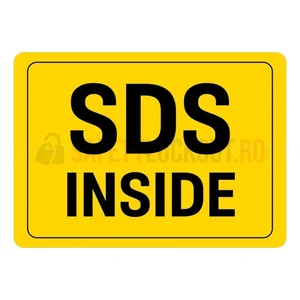 Indicator de perete MSDS / SDS — SDS Inside, galben