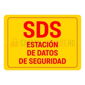 Indicator de perete pentru fișe tehnice de securitate MSDS/SDS, galben