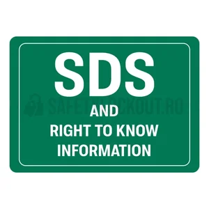 Indicator de perete MSDS/SDS — Informații SDS, verde