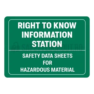 Indicator de perete pentru fișe tehnice MSDS / SDS, verde