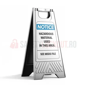 Panou de podea portabil — Notice Hazardous Material Used in this Area. See MSDS Files