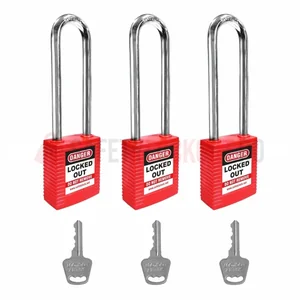 Lacăt LOTO de siguranță Seria 3, bridă oțel 85 mm