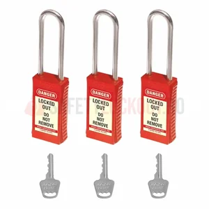 Lacăt LOTO PLSP long body cu bridă din oțel 85 mm