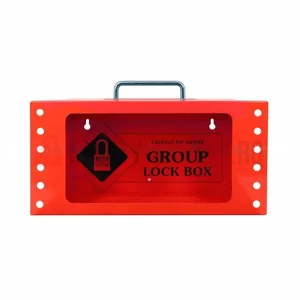 Cutie LOTO de Grup Dreptunghiulară - 12 Orificii