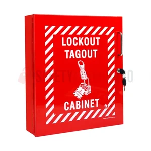 Dulap LOTO metalic Roșu – Mediu, 464 x 394 x 108 mm