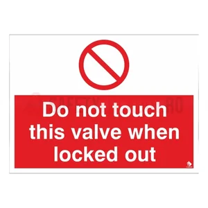 Etichetă de siguranță LOTO — Do Not Touch This Valve, 10 buc.