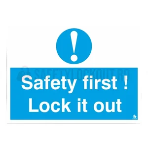 Etichetă de siguranță LOTO – Safety First! Lock it Out