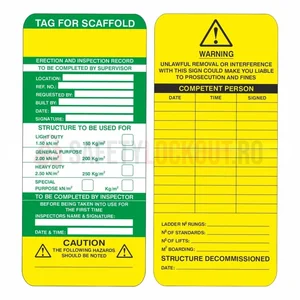 Etichetă pentru schele, set 10 bucăți, 94 x 200 mm