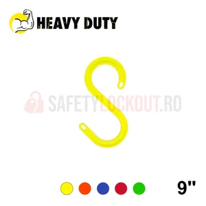 Suport tip S pentru cabluri Safety Lockout Heavy Duty, 9 inchi (230 mm)