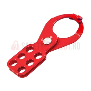 Hasp LOTO standard din oțel, dublă blocare, fălci 38 mm