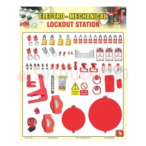 Stație LOTO cu umbră, electromecanică, complet echipată, 46.5″ x 58″