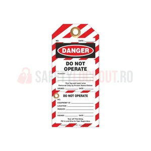 Etichete de blocare LOTO cu perforație — Do Not Operate