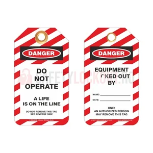 Etichete de blocare LOTO — Danger — A Life is on the line