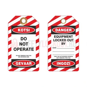 Etichete LOTO personalizate — Danger Equipment Locked Out