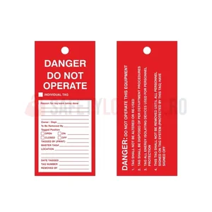 Etichete de blocare LOTO personalizate, Danger Do Not Operate