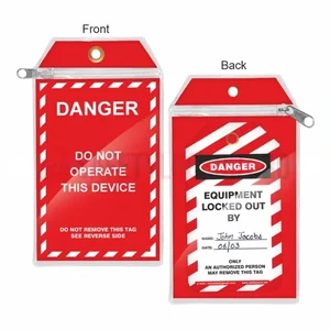 Husă de protecție pentru etichetă LOTO, 110 x 200 mm