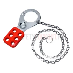 Hasp LOTO din oțel cromat cu lanț de 122 cm