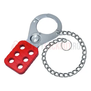 Hasp LOTO cu lanț de 6 inchi și acoperire din vinil, Premier