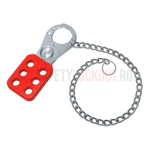 Hasp LOTO cu lanț de 12 inch și fălci de 25 mm, oțel zincat