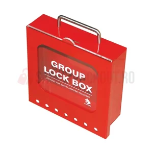 Cutie LOTO de Grup pentru Perete - 7 Lacăte (Culisare Superioară)