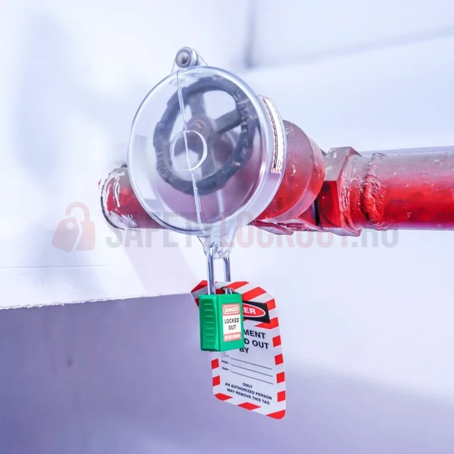 Dispozitiv de Blocare Transparent pentru Valvă Industrială, ø 127–165 mm (5″–6.5″) — Dispozitive de blocare din ABS/PP transparent pentru valve poartă | Safety Lockout