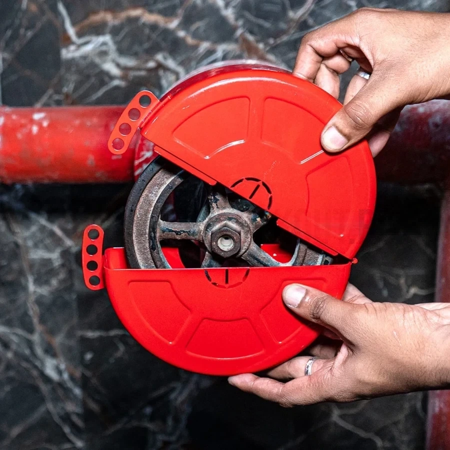 Dispozitiv Metalic de Blocare Valvă Industrială, ø 127–165 mm (5″–6.5″) — Dispozitive de blocare pentru valve poartă | Safety Lockout