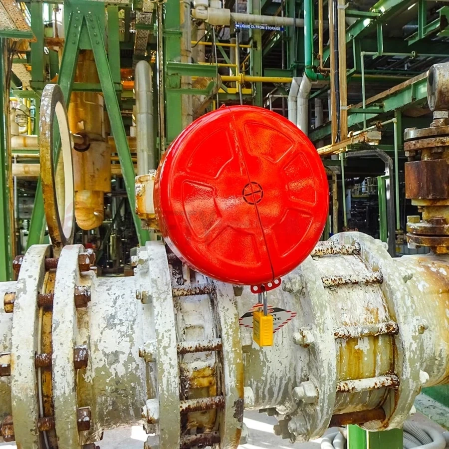 Dispozitiv Metalic de Blocare Valvă Industrială, ø 254–355 mm (10″–13″) — Dispozitive de blocare pentru valve poartă | Safety Lockout
