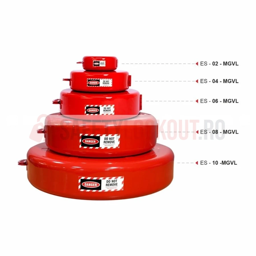 Dispozitiv Metalic de Blocare Valvă Industrială, ø 254–355 mm (10″–13″) — Dispozitive de blocare pentru valve poartă | Safety Lockout