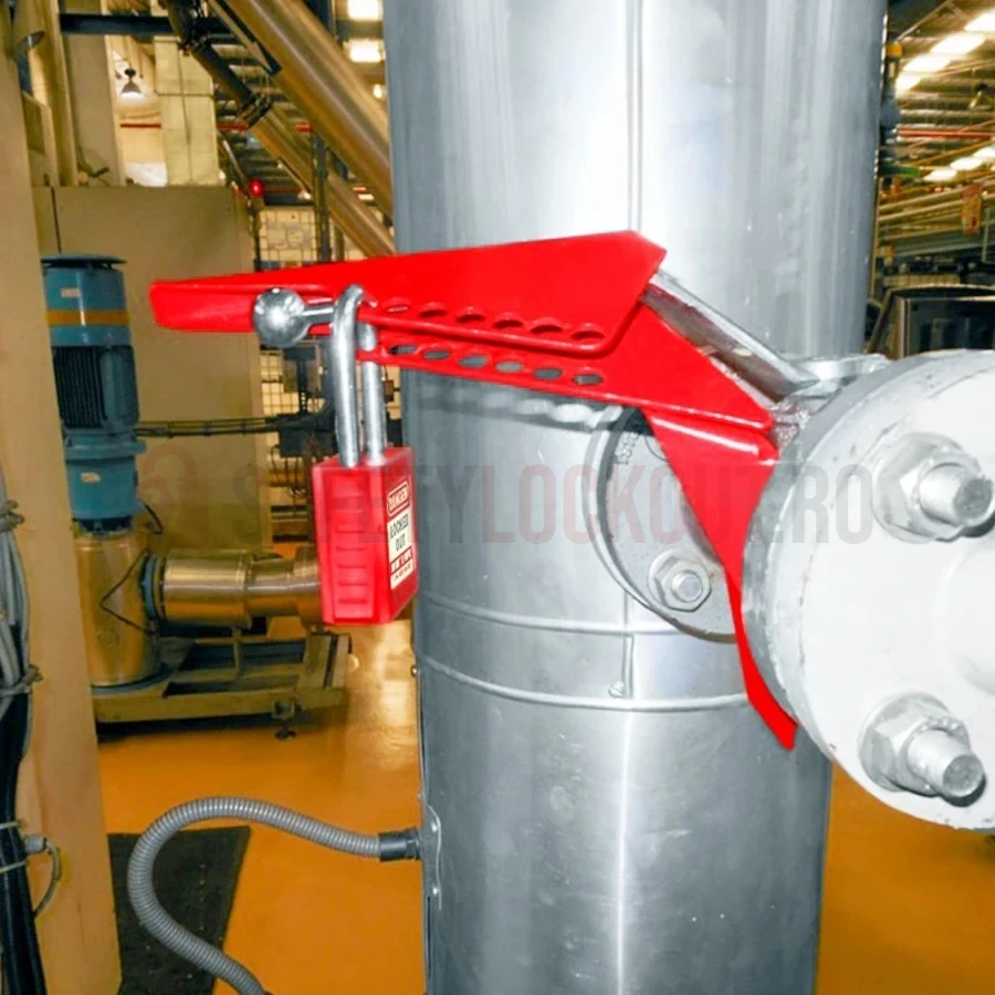 Dispozitiv de Blocare Robinet cu Bilă Mare, Oțel (1 Piesă, 7 Orificii) — Dispozitive de blocare pentru valvă cu bilă | Safety Lockout