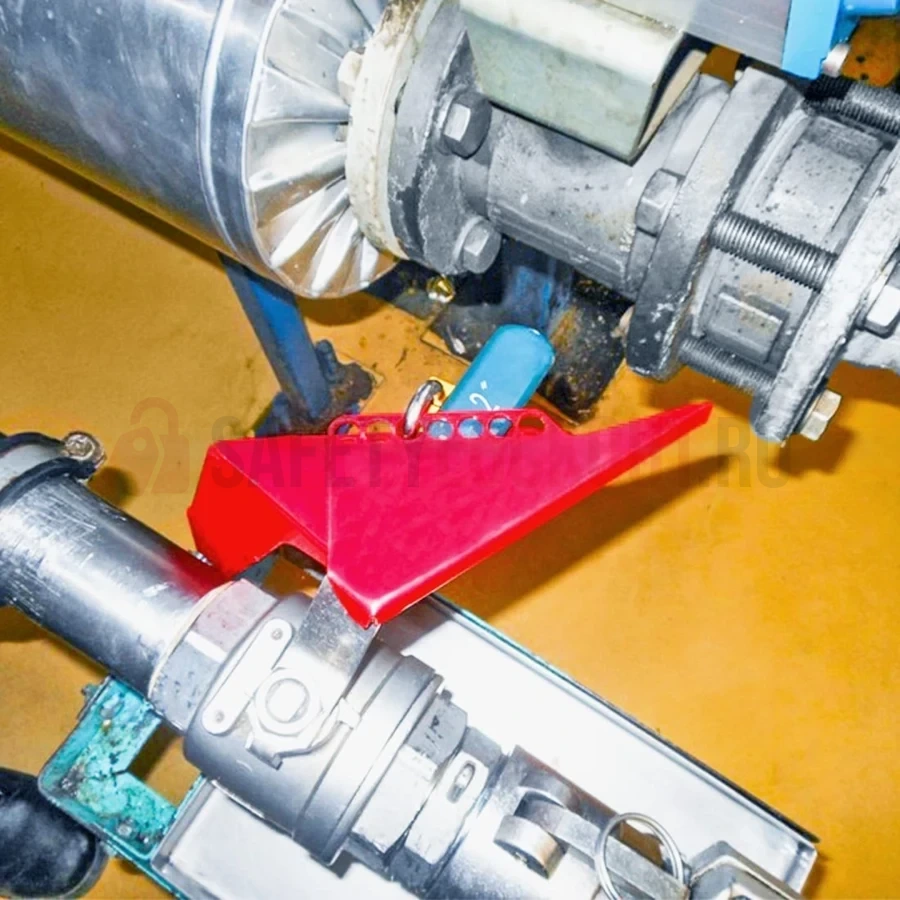 Dispozitiv de Blocare Robinet cu Bilă Mare, Oțel (1 Piesă, 7 Orificii) — Dispozitive de blocare pentru valvă cu bilă | Safety Lockout