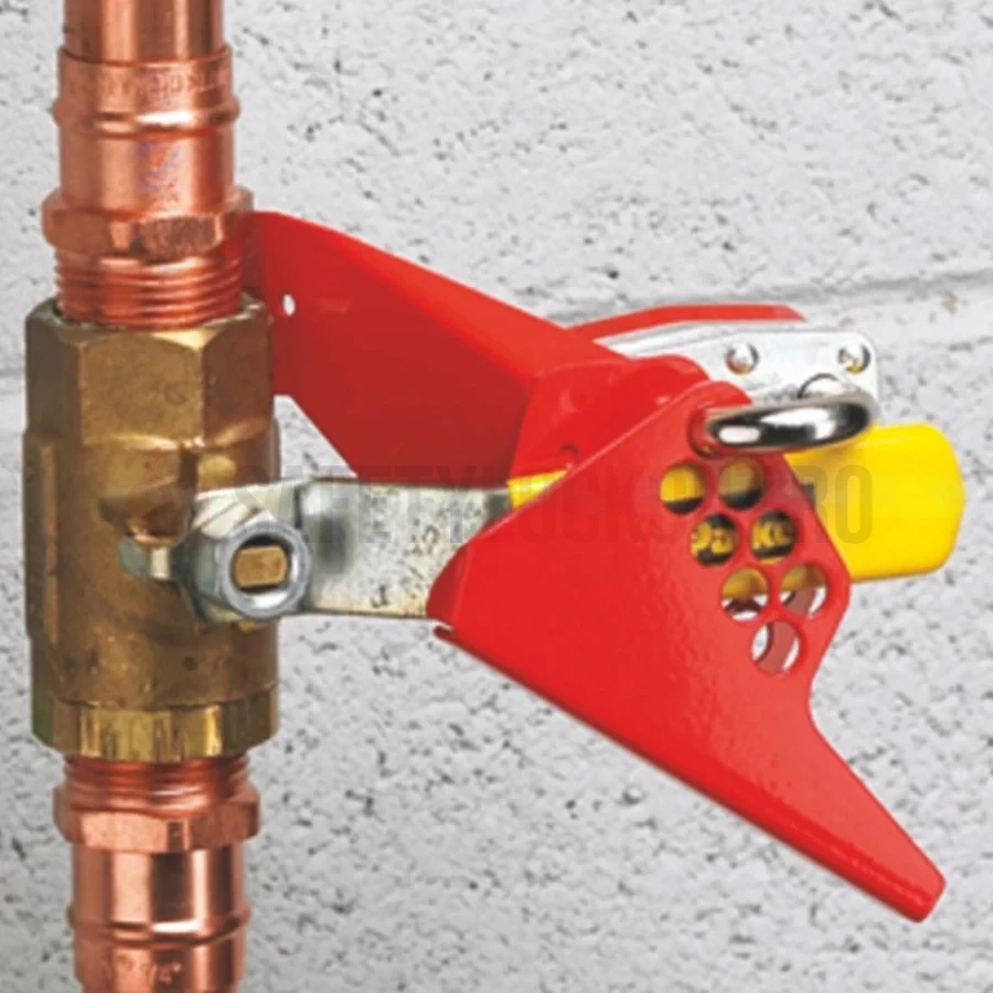 Dispozitiv de Blocare Robinet cu Bilă Mic, Oțel (1 Piesă, 8 Orificii) — Dispozitive de blocare pentru valvă cu bilă | Safety Lockout