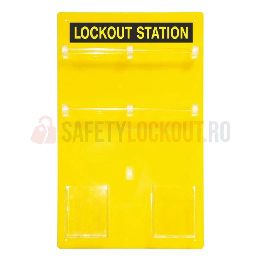 Stație LOTO deschisă cu vedere laterală pentru 20 lacăte — Stații LOTO deschise | Safety Lockout
