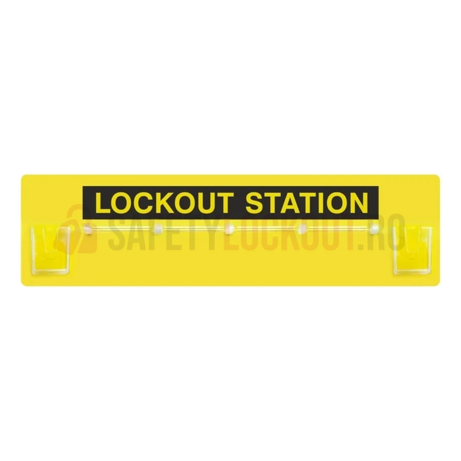 Stație LOTO deschisă pentru 20 de lacăte, vedere laterală — Stații LOTO deschise | Safety Lockout