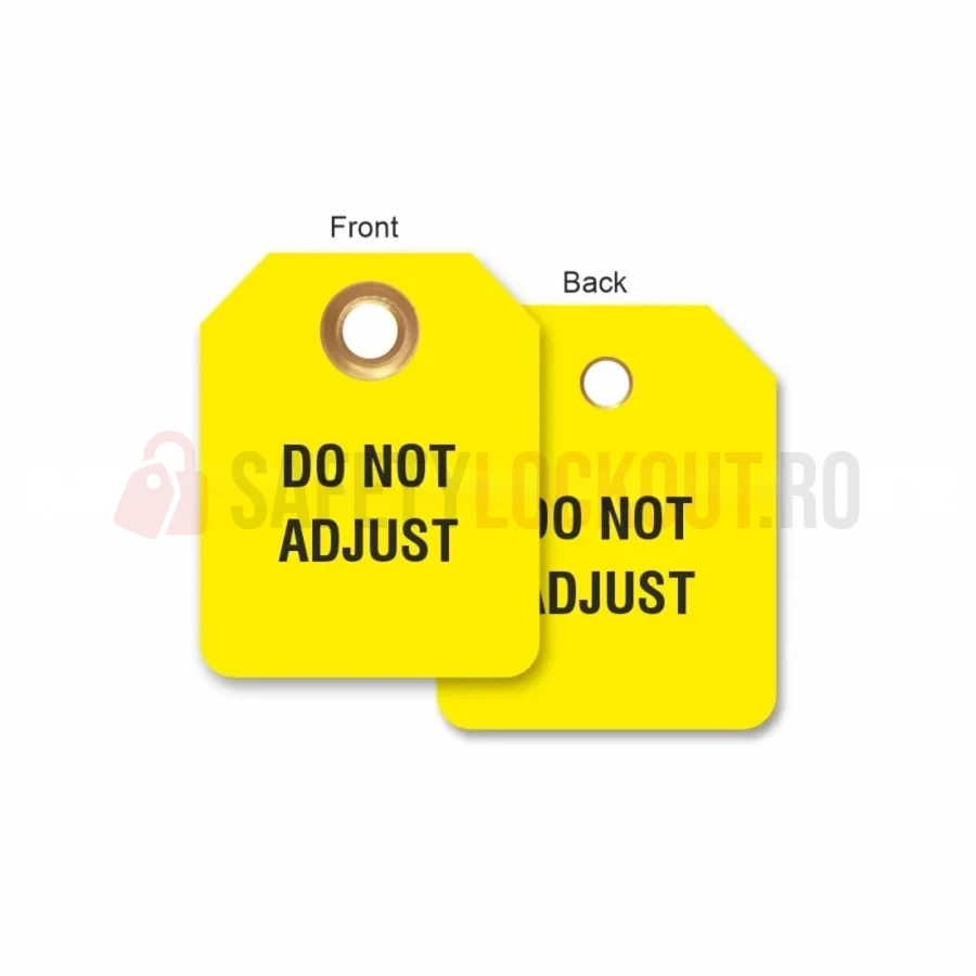 Etichetă micro cu 2 fețe „Do Not Adjust” cu ochet, LT-2SM-DNA — Etichete micro cu 2 fețe | Safety Lockout