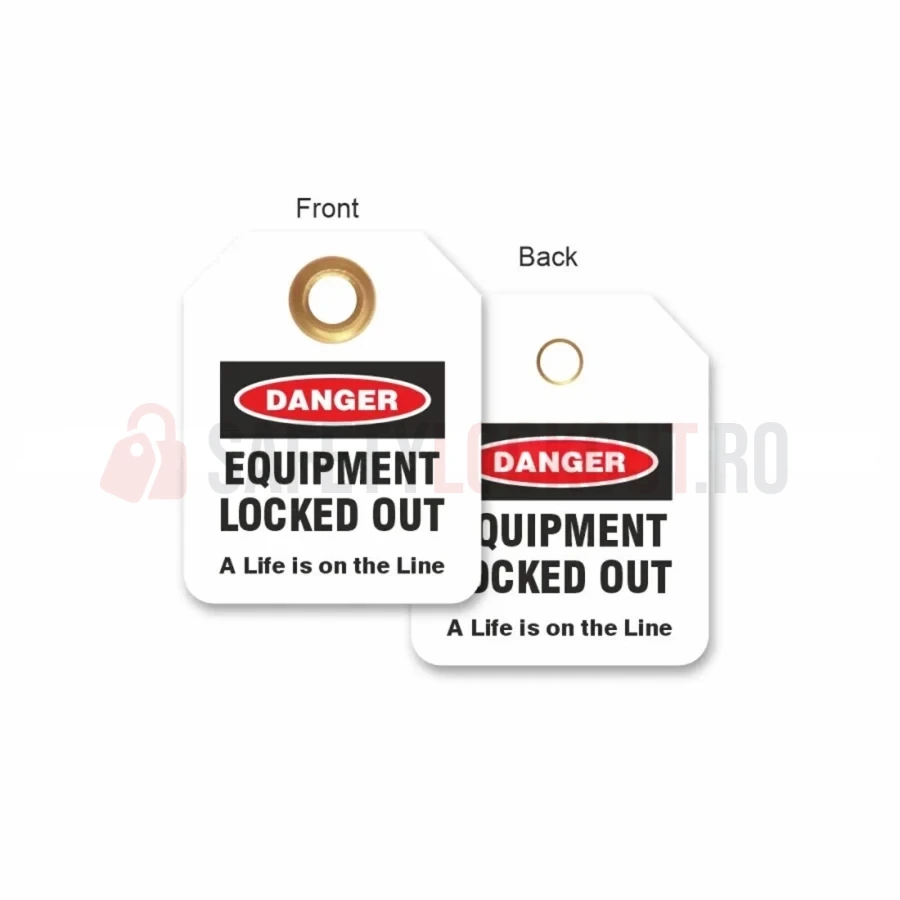 Etichetă de blocare LOTO micro cu 2 fețe, PVC 0,7 mm — Etichete micro cu 2 fețe | Safety Lockout