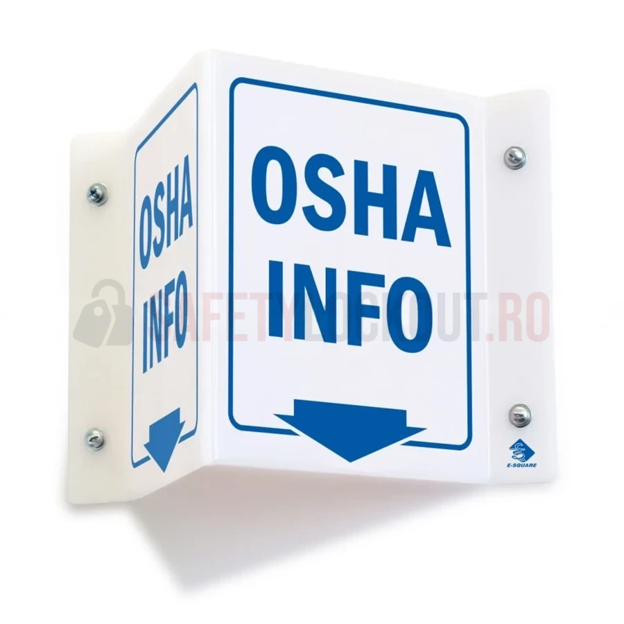 Semn de proiecție în V cu 2 fețe — Informații OSHA — Semne de proiecție în V cu 2 fețe | Safety Lockout