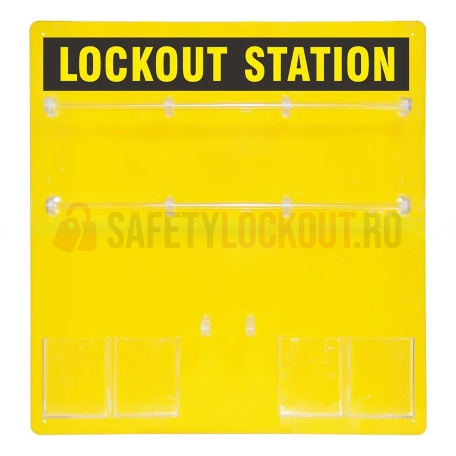 Stație LOTO deschisă cu vedere laterală pentru 36 lacăte — Stații LOTO deschise | Safety Lockout