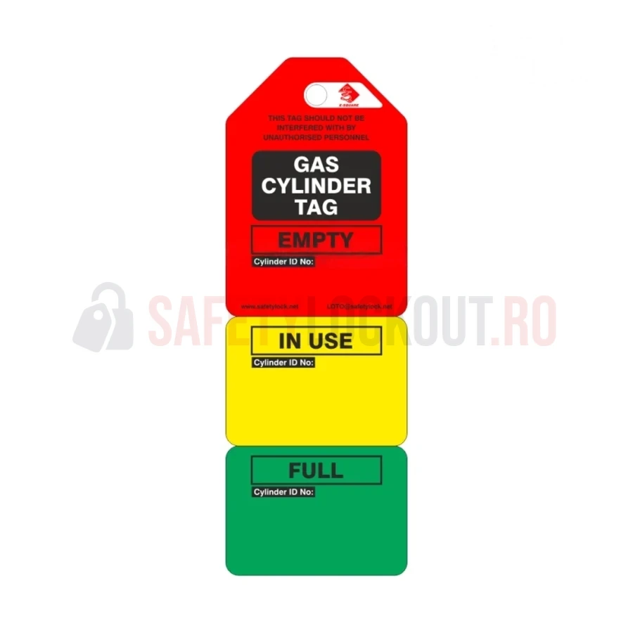 Etichete în 3 etape pentru cilindri de gaz, uz general — Etichete perforate în 3 etape | Safety Lockout