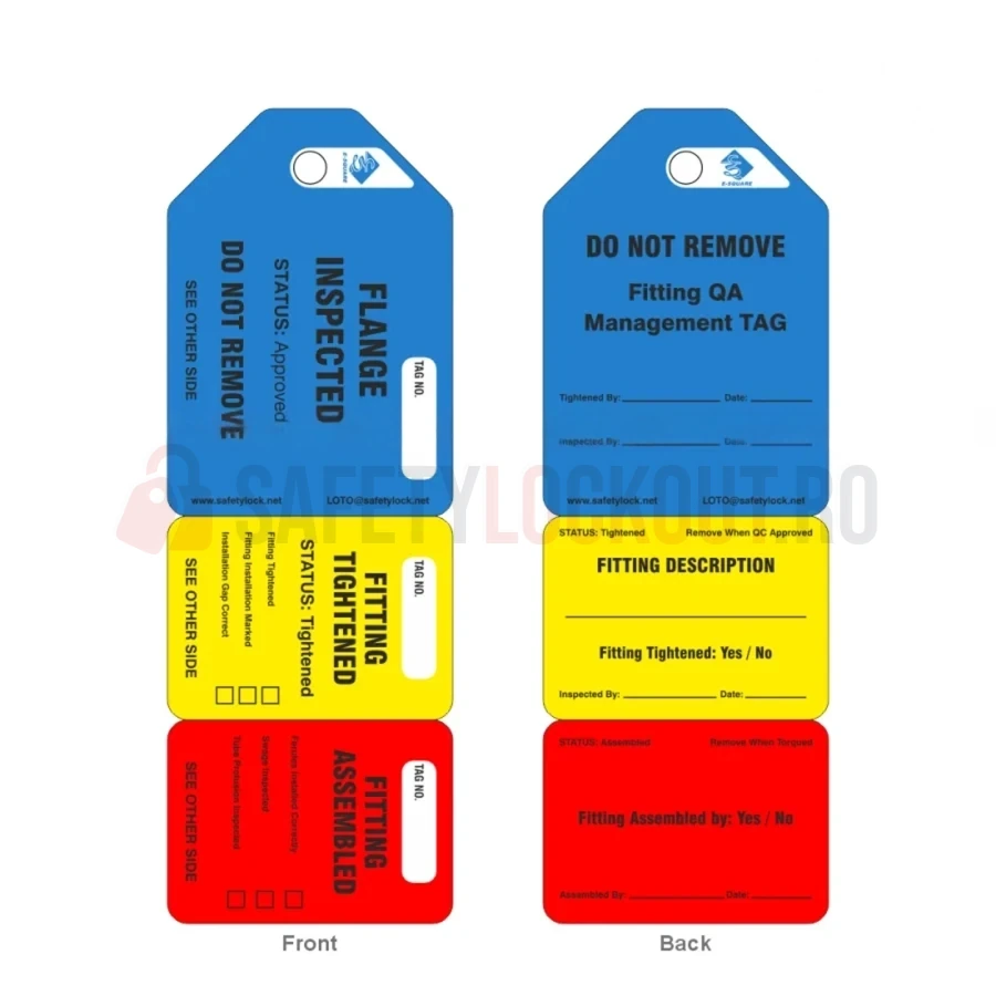 Etichete pentru flanșe în 3 etape — managementul fitingurilor — Etichete pentru flanșe în 3 etape | Safety Lockout