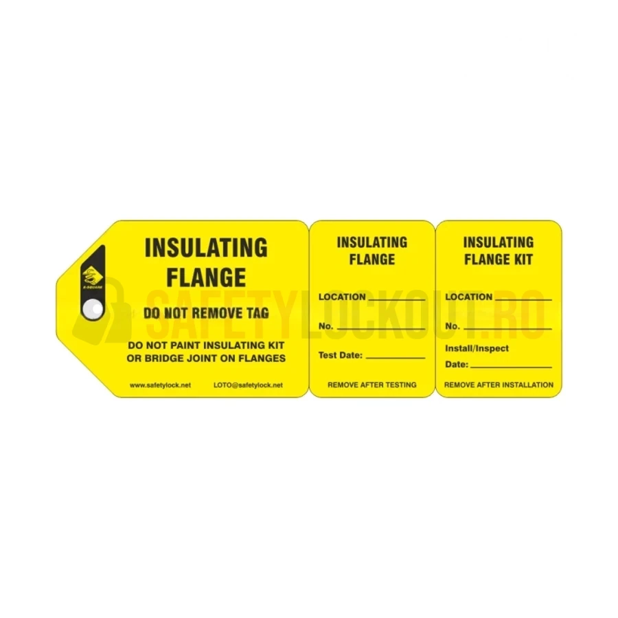 Etichete pentru flanșe în 3 etape — flanșă izolatoare — Etichete pentru flanșe în 3 etape | Safety Lockout