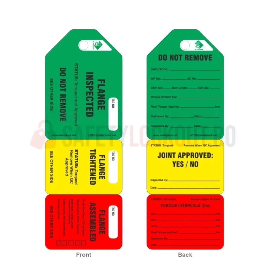 Etichete pentru flanșe în 3 etape cu numerotare secvențială — Etichete pentru flanșe în 3 etape | Safety Lockout