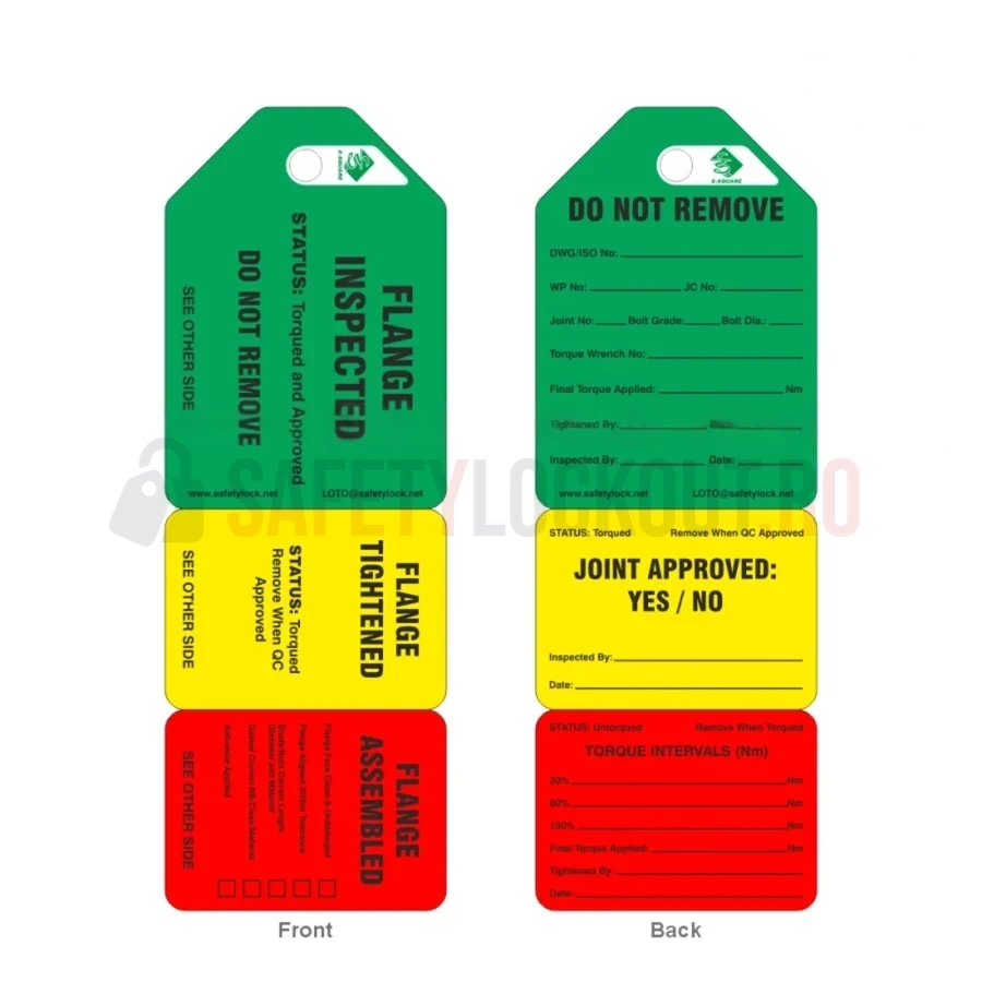 Etichete pentru flanșe în 3 etape, Standard — Etichete pentru flanșe în 3 etape | Safety Lockout
