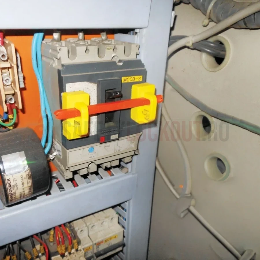 Bară de blocare roșie pentru panouri electrice, 4 inchi — Dispozitiv de blocare cu bară de blocare | Safety Lockout