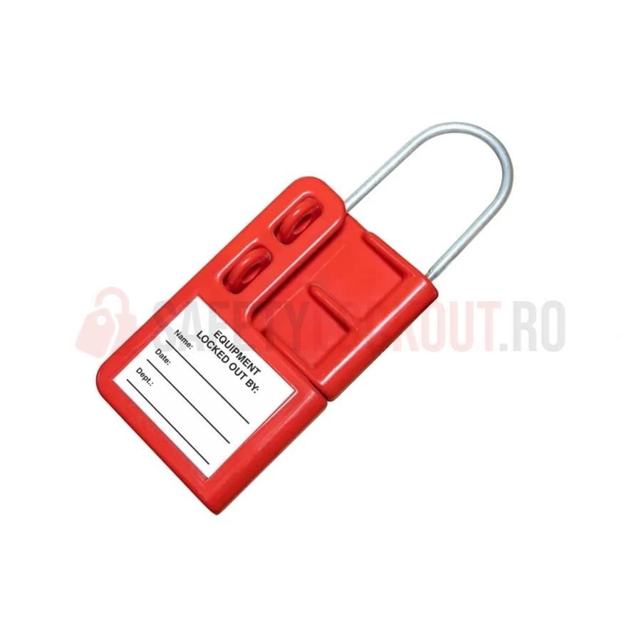 Hasp LOTO din oțel inoxidabil cu etichetă, bridă 4 mm, 4 lacăte — Hasp LOTO | Safety Lockout