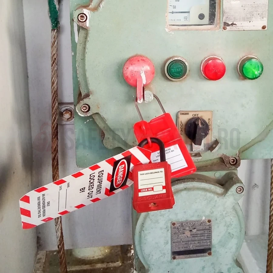 Hasp LOTO din oțel inoxidabil cu etichetă, bridă 4 mm, 4 lacăte — Hasp LOTO | Safety Lockout