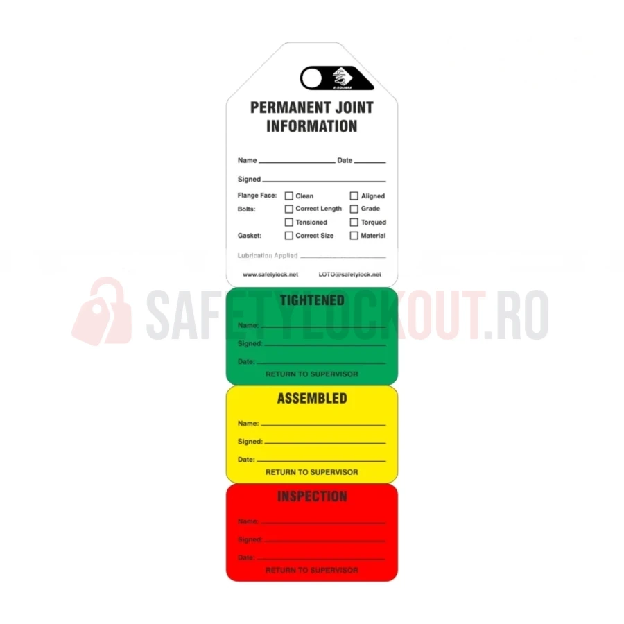 Etichetă pentru flanșe în 4 etape, Standard 2 — Etichete pentru flanșe în 4 etape | Safety Lockout