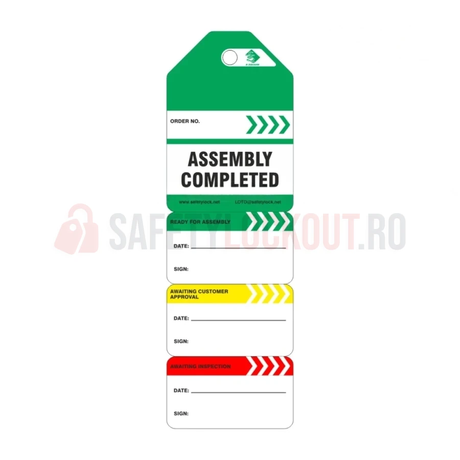 Etichetă perforată în 4 etape pentru asamblare — Etichete perforate în 4 etape | Safety Lockout