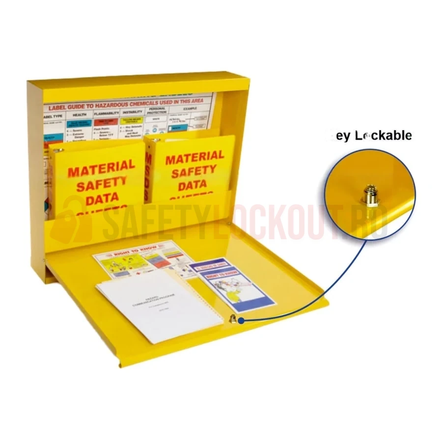 Cabinet MSDS / SDS cu blocare cu cheie, seria 56 — Cabinete pentru comunicarea pericolelor și fișe tehnice de securitate (MSDS) | Safety Lockout